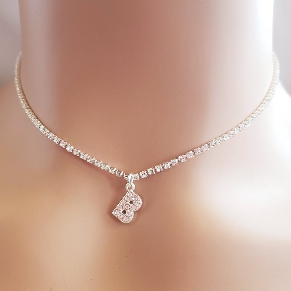Initial B Silver Necklace